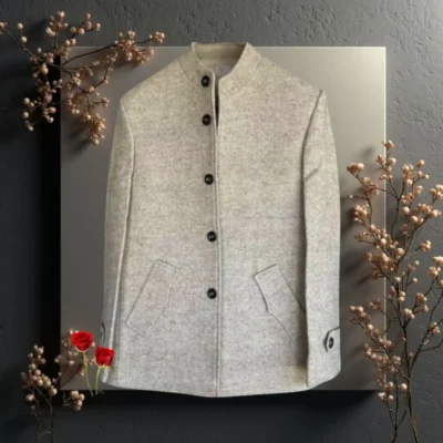 Artisan-crafted natural wool coat from Chitral, ethical winter outerwear by Kalash Organics | Ethically sourced