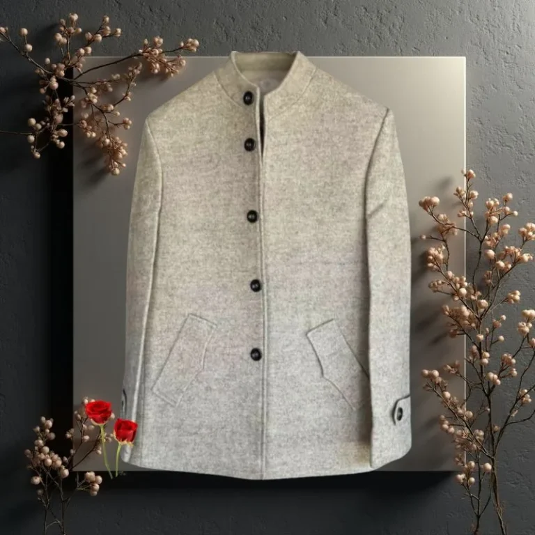 Artisan-crafted natural wool coat from Chitral, ethical winter outerwear by Kalash Organics | Ethically sourced