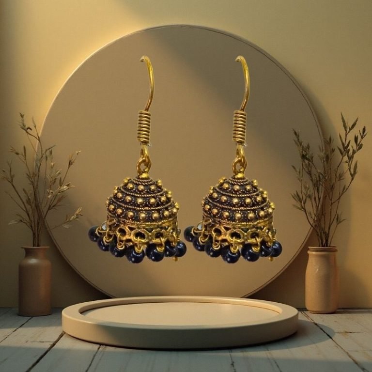 Ethnic earrings for women, contemporary fusion design with traditional Pakistani motifs, handcrafted artisan jewelry