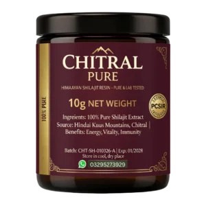 Chitral Pure 10g organic shilajit jar, PCSIR Tested