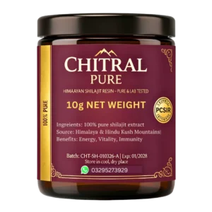Chitral Pure 10g organic shilajit jar, PCSIR Tested